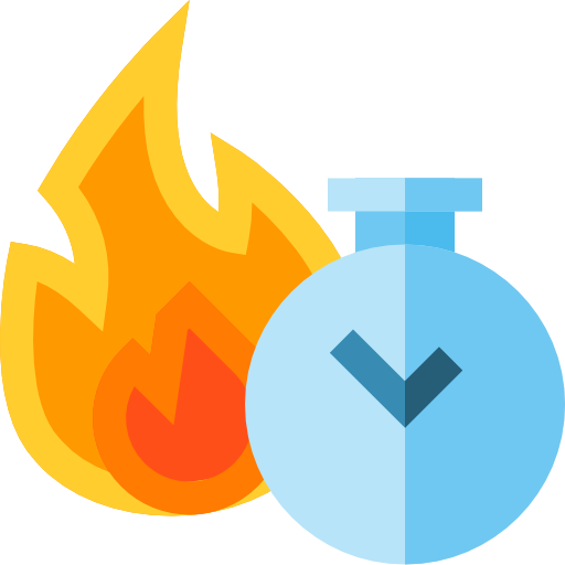 Fire and a stopwatch.