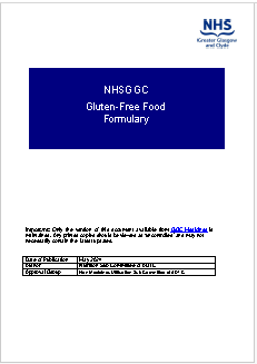 Gluten free food formulary